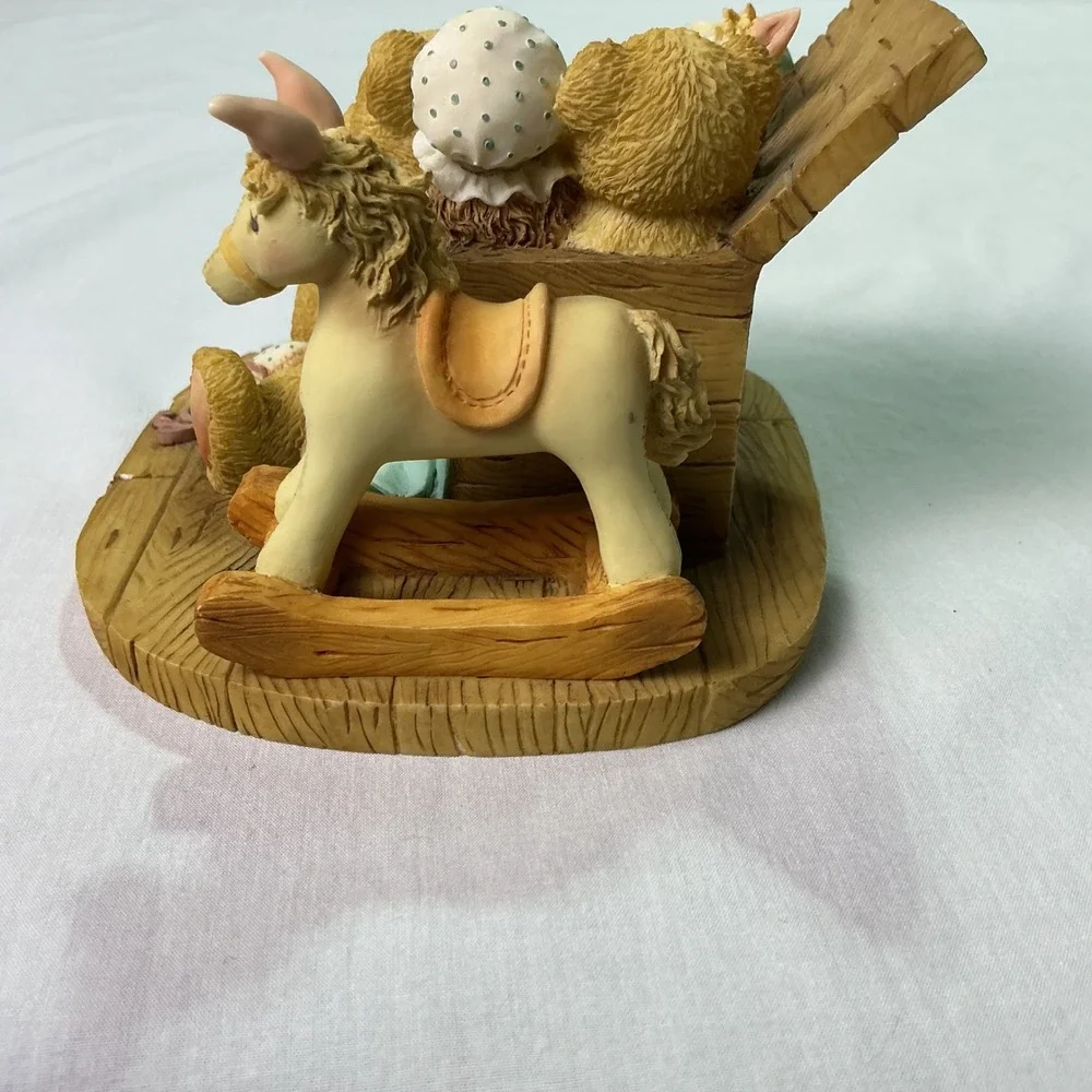 Cherished‎ Teddies Toy Chest Figurine Teddy Bear Bunny Horse Resin Decor